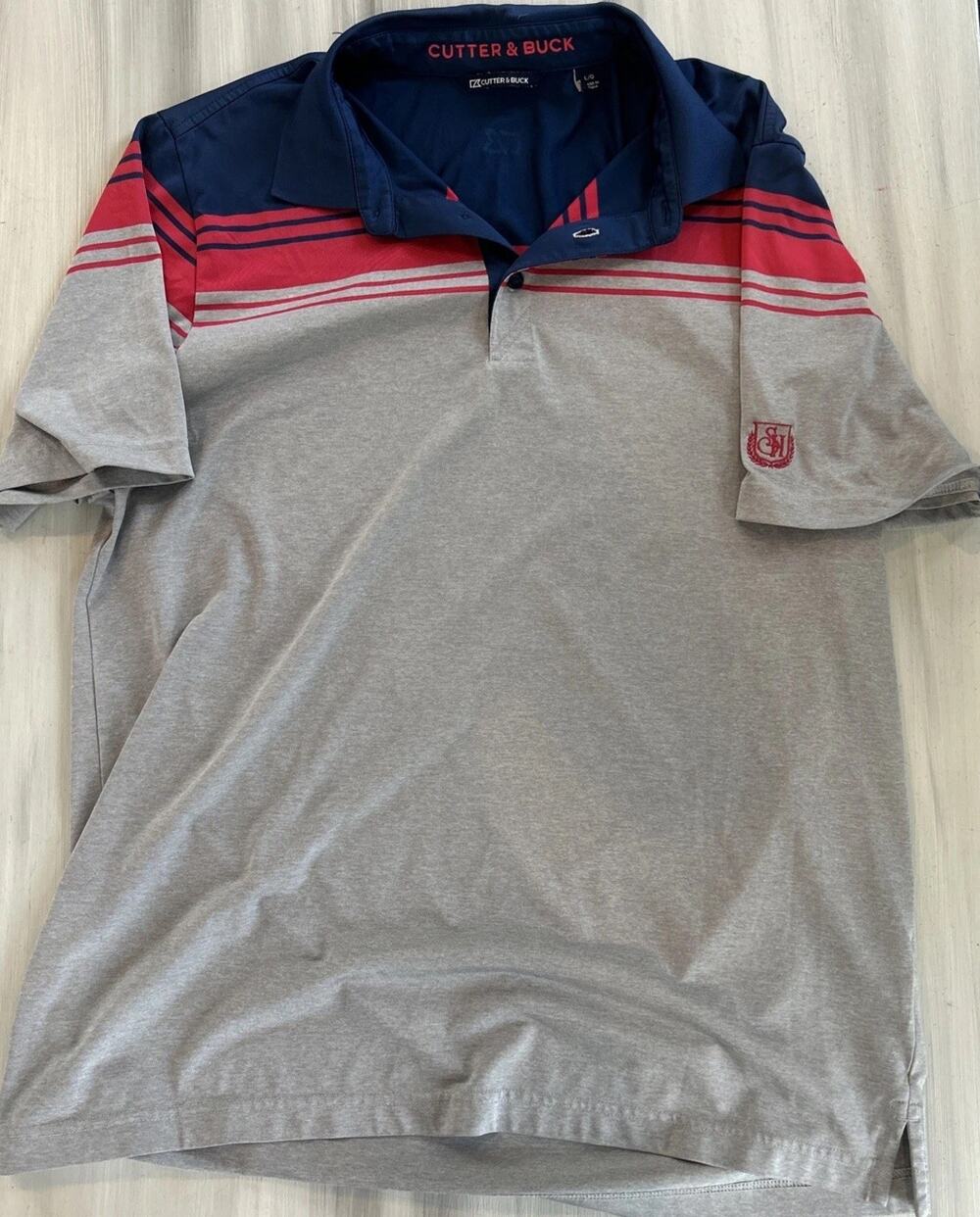 Cutter & Buck Men’s Large Color Block Golf Polo